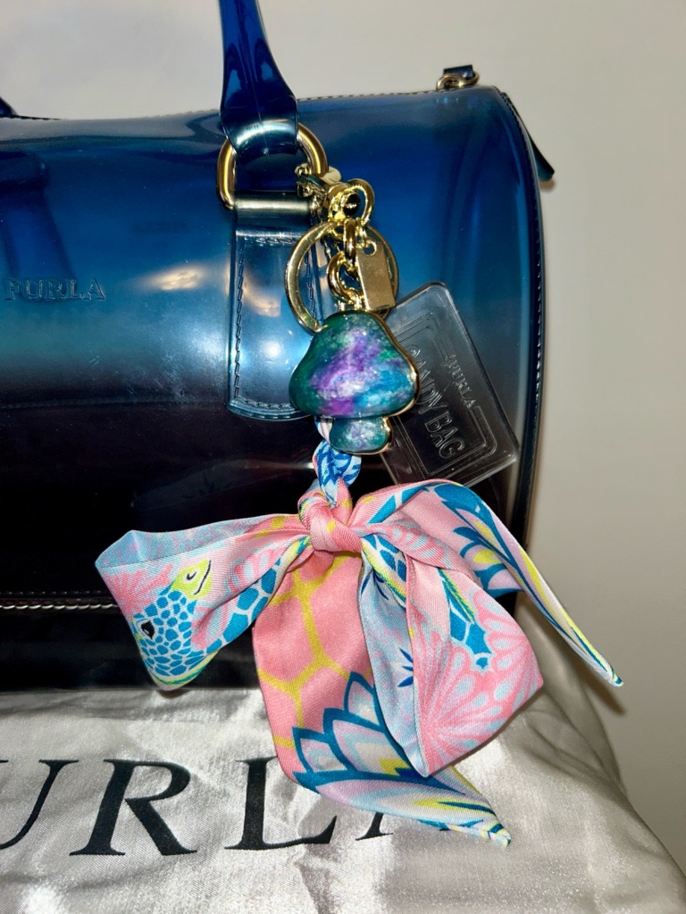 Furla Candy Bag, specifically a limited edition sunset or ombre. Charm and Dusty - Picture 3 of 13